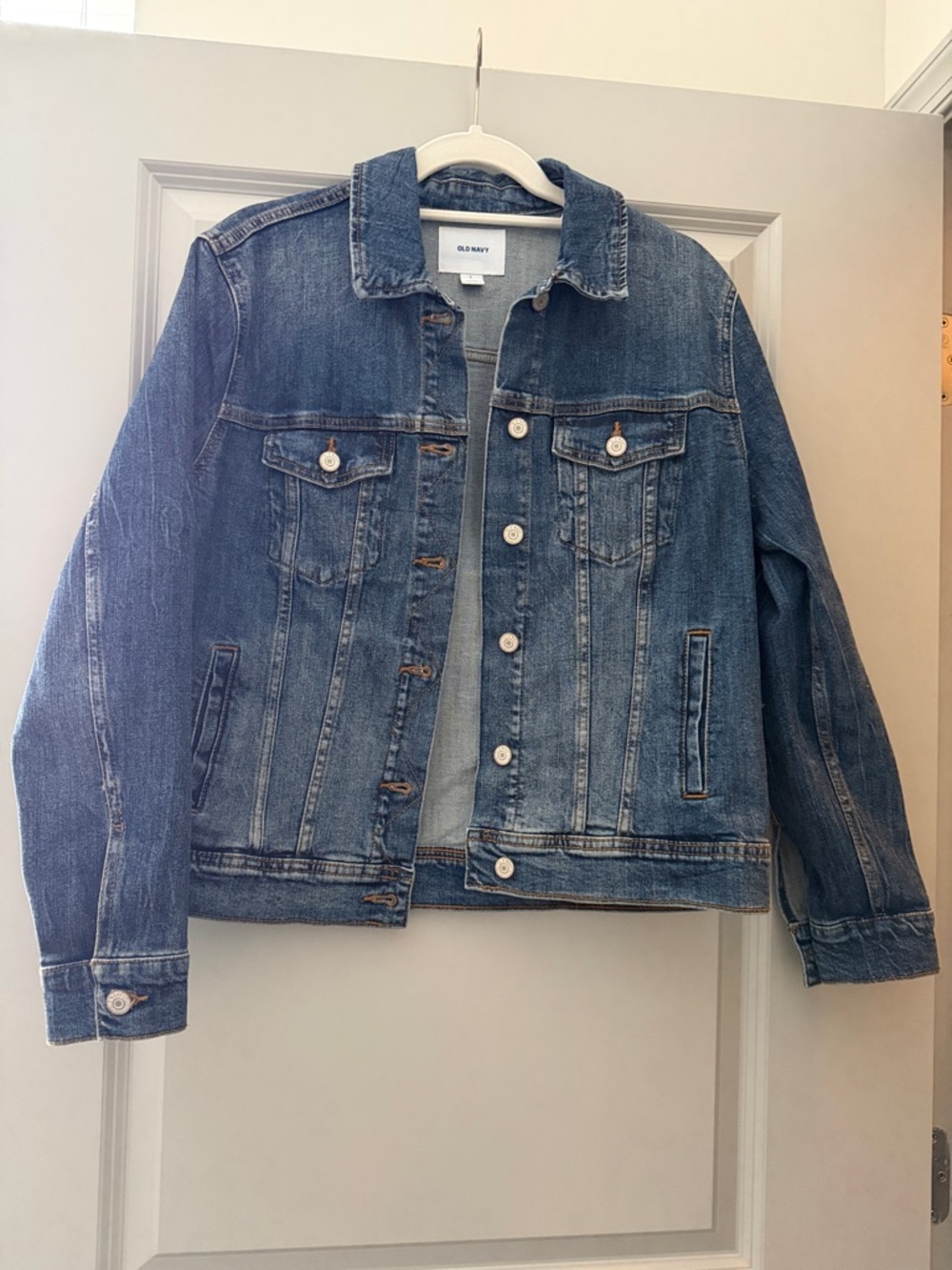 Old Navy Medium Blue Denim Trucker Jacket